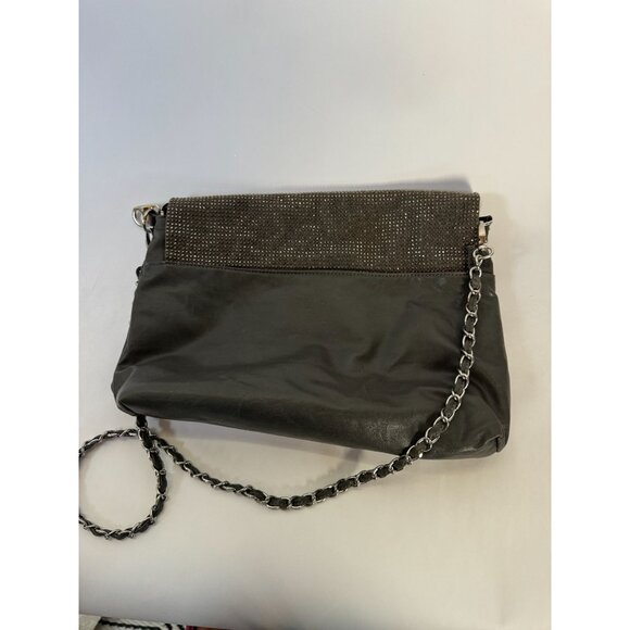 Forever 21 Gray Vegan Leather & Rhinestone Crossbody Bag With Zebra Lining Blemi - Picture 6 of 16